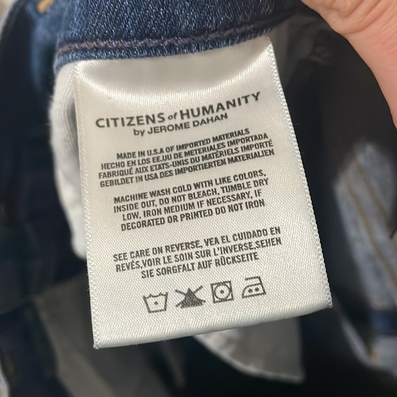 Citizens Of Humanity Amari Step Hem Mid Rise Front Seam Ankle Jeans Size 26 - Picture 12 of 14